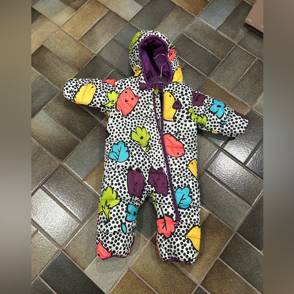 Burton Kids One Piece Snowsuit - Multicolor Leaf Print